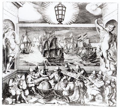 Frontespizio della Navigazione, 1600 da English School